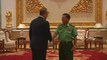 Çavuşoğlu, Myanmar Genelkurmay Başkanı Min Aung Hlaing ile Bir Araya Geldi