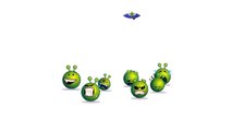 PD Gallery #1-24 grupe of green aliens a ship flys overhead