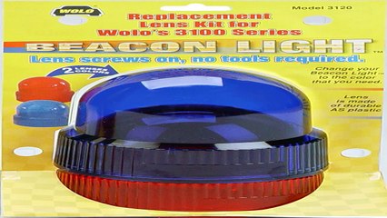 Wolo 3605 B Power Beam Halogen Rotating Emergency Warning Light Blue Lens