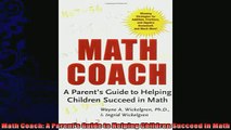 best book  Math Coach A Parents Guide to Helping Children Succeed in Math