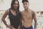 Neymar s'amuse avec Serena Williams à la piscine