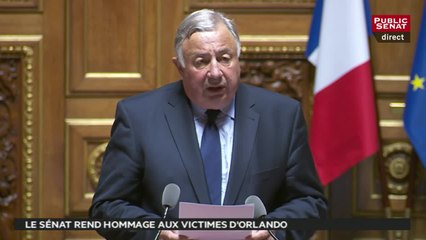 Hommage de Gérard Larcher aux victimes d'Orlando