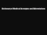 [Download] Dictionary of Medical Acronyms and Abbreviations Ebook PDF