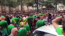 Irish Fans Singing In the streets of Paris Euro 2016  Ireland Sweden Ireswe Stad