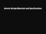 [PDF] Interior Design Materials and Specifications PDF Online