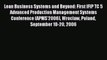 Read Lean Business Systems and Beyond: First IFIP TC 5 Advanced Production Management Systems