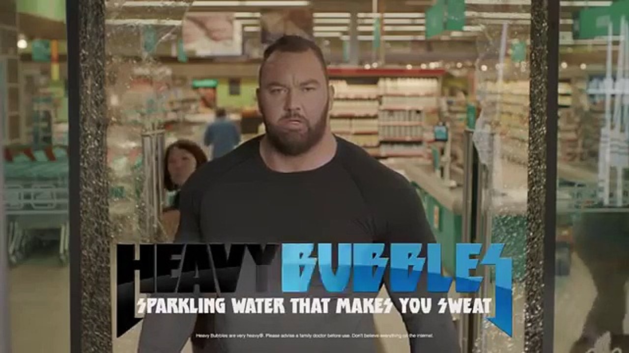 Daily news The Mountain appears in sparkling water ad for 'Heavy Bubbles'