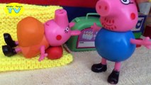 Peppa pig pregnant playset play doh ambulance visit hospital new has a baby gives birth