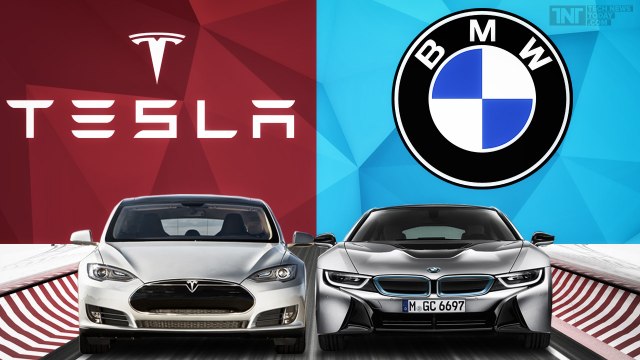 ​Tesla Model S P85D vs BMW i8 - Acceleration 0-200kmh & Exhaust Sound