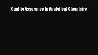 Download Books Quality Assurance in Analytical Chemistry PDF Online