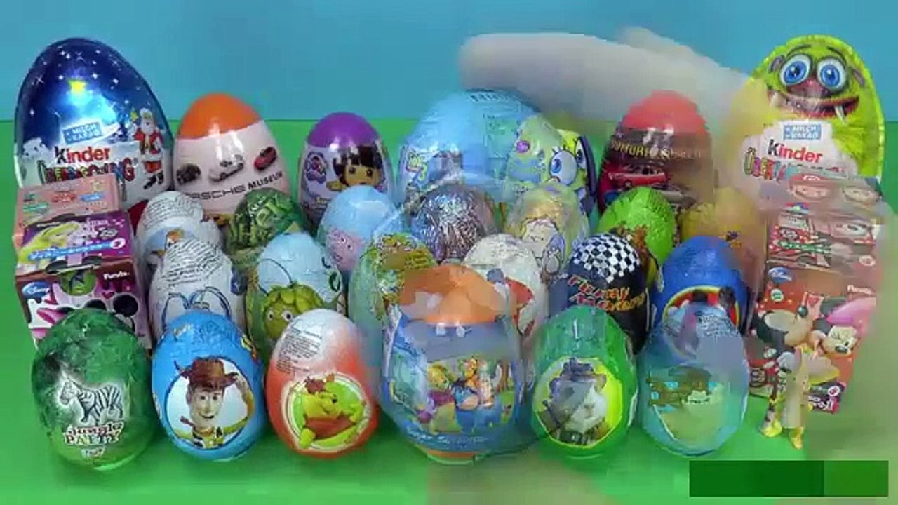 Surprise eggs Kinder Surprise Dora the Explorer Peppa Pig and fox