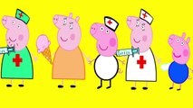 Peppa Pig George fall ill Crying Doctors childrens hospital Finger Family Nursery Rhymes Parody