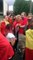 Ambiance Diables rouges au Stade Machtens avant Italie-Belgique