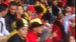 Ambiance Diables rouges au  Stade Machtens pendant le match Belgique - Italie