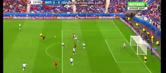 Radja Nainggolan super power SHOOT -  Belgium 0-0 Italy - 13-06-2016