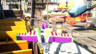 Buzz Lightyear Riding Lightning McQueen with Nursery Rhymes [4k 1440p]