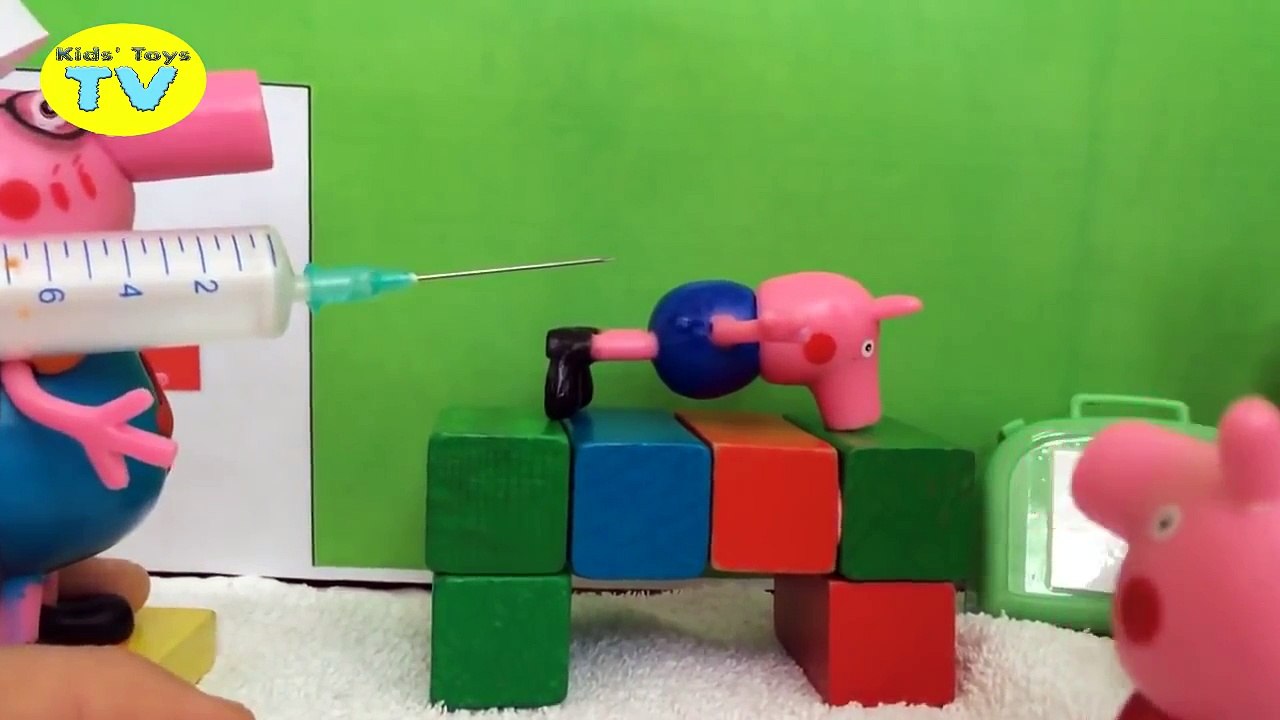 Peppa Pig gets a shot visit hospital Doctors case George pig crying New ...