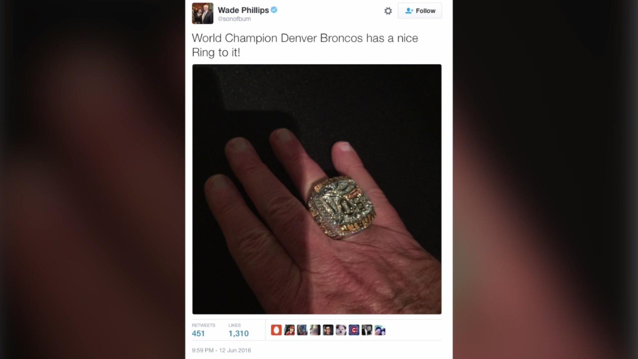 Denver Broncos Defensive Coordinator Wade Phillips Has Wrong Name on Super Bowl Ring