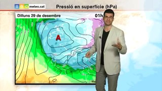 Predicció per a diumenge 28-12-2014: Neu a tot el Pirineu