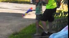 13 year old boy messing with a 5 year old girl