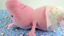 Peppa Pig George Eating food crying Baby Doll Potty Toys for children new episode 2016