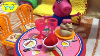 Peppa pig Toys Playset Pancakes Play Doh Chef picnic compilation