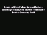 Download Bowes and Church's Food Values of Portions Commonly Used (Bowes & Church's Food Values