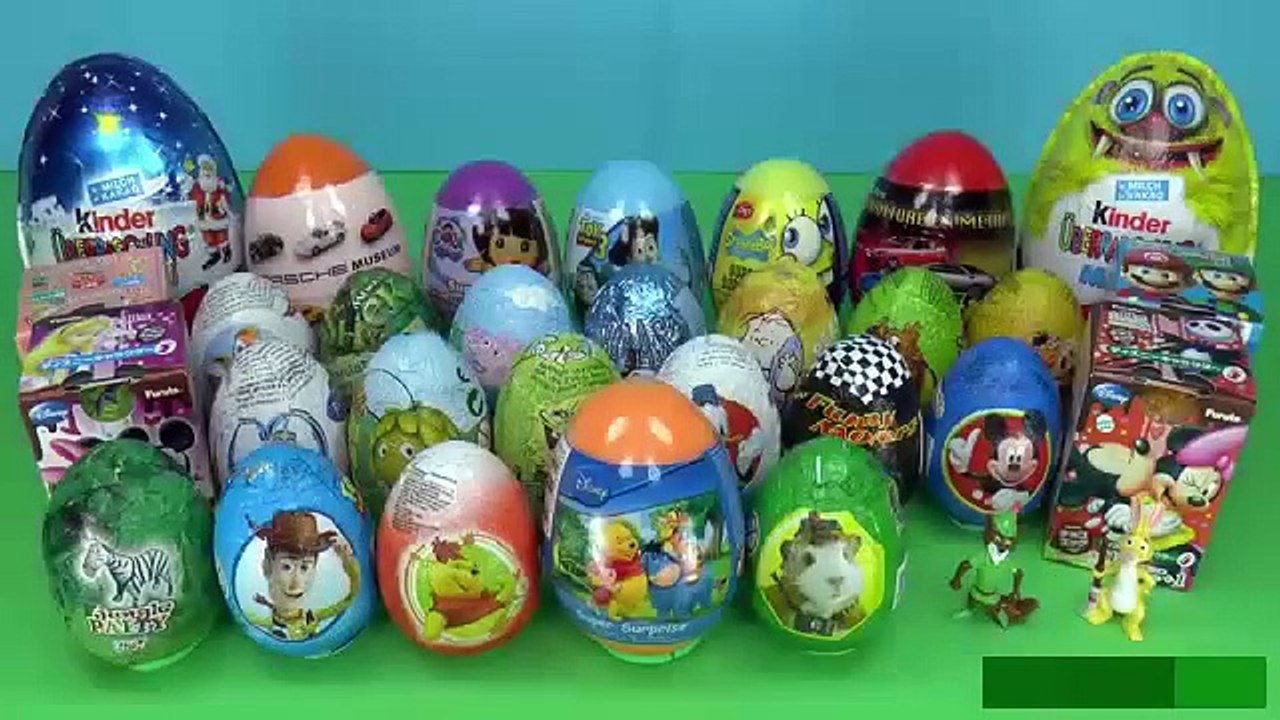 Surprise eggs Kinder Surprise Dora the Explorer Peppa Pig and mouse 2016