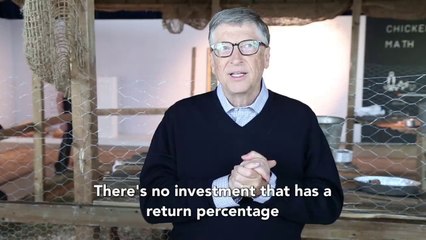 Bill Gates telling why chickens are the answer to ending poverty.