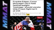 Jose Aldo on why he declined Conor McGregor rematch; Edgar wants Conor to VACATE title; Herb Dean