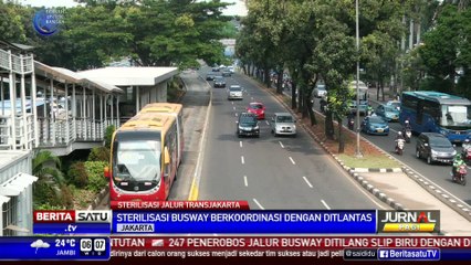 Sterilisasi Busway di Sudirman Berjalan Efektif