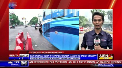 Banyak Pemotor yang Nekat Masuk Busway Ragunan-Dukuh Atas