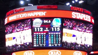 The Final 5.1 Seconds - Warriors 115, Clippers 112 at Staples Center 2/20/16
