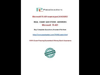 Passleader 70-461 Study Guide
