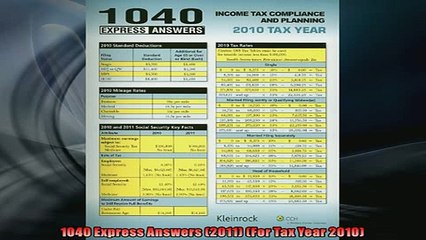 FREE DOWNLOAD  1040 Express Answers 2011 For Tax Year 2010 READ ONLINE