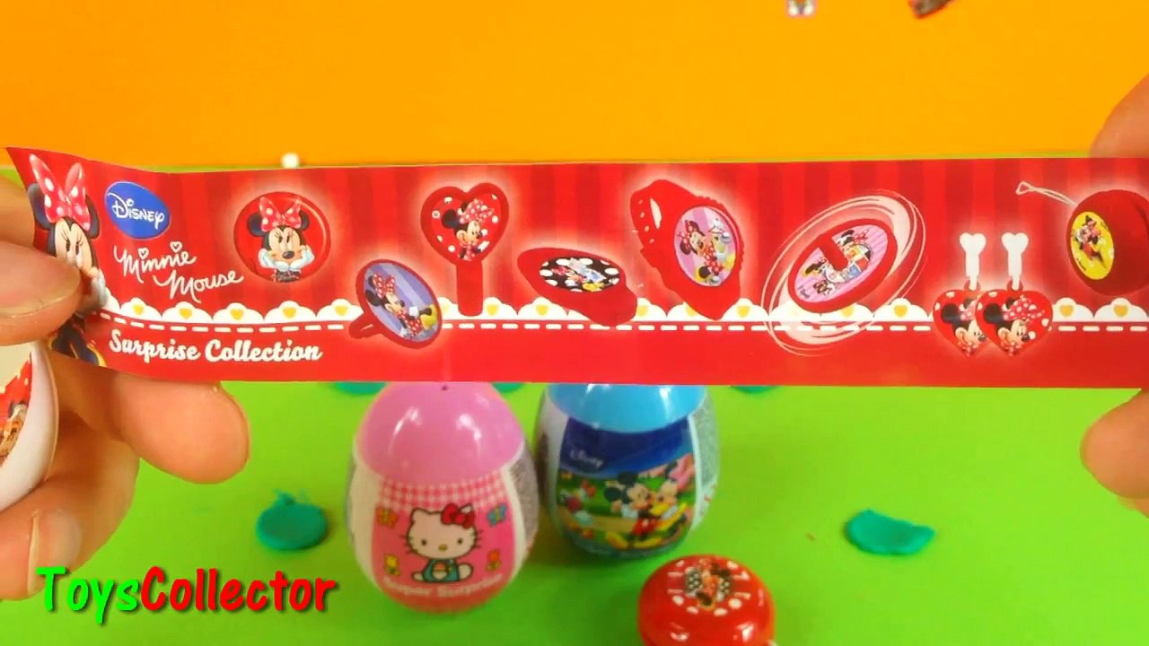 New Disney Surprise Eggs  Collection , Minnie Maus, Mickey Maus, Hello Kitty