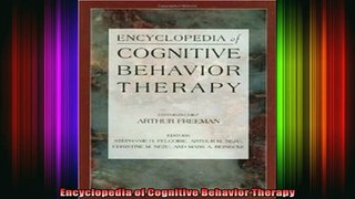 READ book  Encyclopedia of Cognitive Behavior Therapy Full EBook