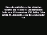 [PDF] Human-Computer Interaction. Interaction Platforms and Techniques: 12th International