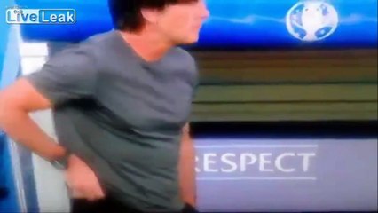LiveLeak.com - German national team coach Joachim Lowe sniffing his balls