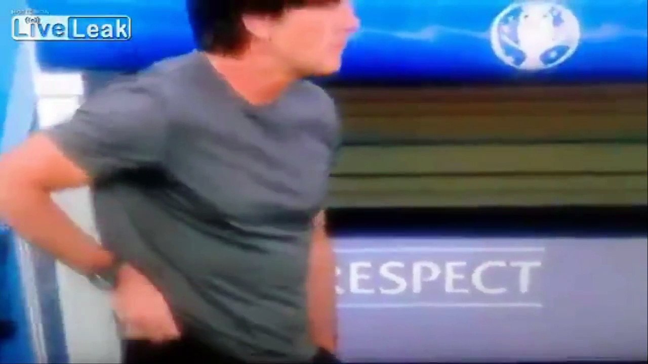 LiveLeak.com - German national team coach Joachim Lowe sniffing his balls