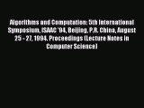 Read Algorithms and Computation: 5th International Symposium ISAAC '94 Beijing P.R. China August