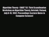 Download Algorithm Theory - SWAT '92: Third Scandinavian Workshop on Algorithm Theory Helsinki