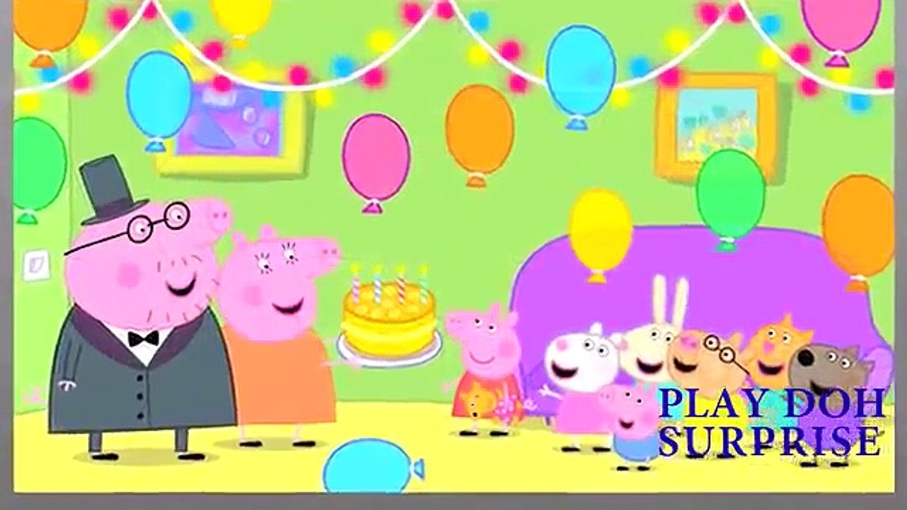 Peppa Pig Birthday party feliz cumpleaños de puzzle partido