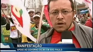 Manifestantes fazem atos em defesa de Dilma em 25 estados e no Distrito Federal