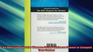 FREE DOWNLOAD  The MBA Slingshot for Women Using Business School to Catapult Your Career  BOOK ONLINE