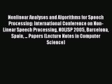 [PDF] Nonlinear Analyses and Algorithms for Speech Processing: International Conference on