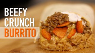 Homemade Beefy Crunch Burrito