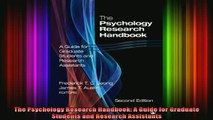 READ book  The Psychology Research Handbook A Guide for Graduate Students and Research Assistants Full EBook