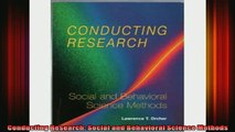 DOWNLOAD FREE Ebooks  Conducting Research Social and Behavioral Science Methods Full Free