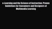 [PDF] e-Learning and the Science of Instruction: Proven Guidelines for Consumers and Designers